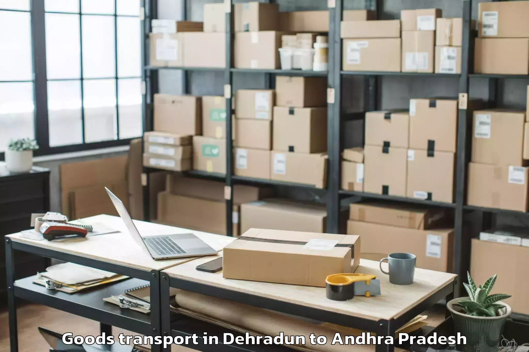 Quality Dehradun to Kolanukonda Goods Transport